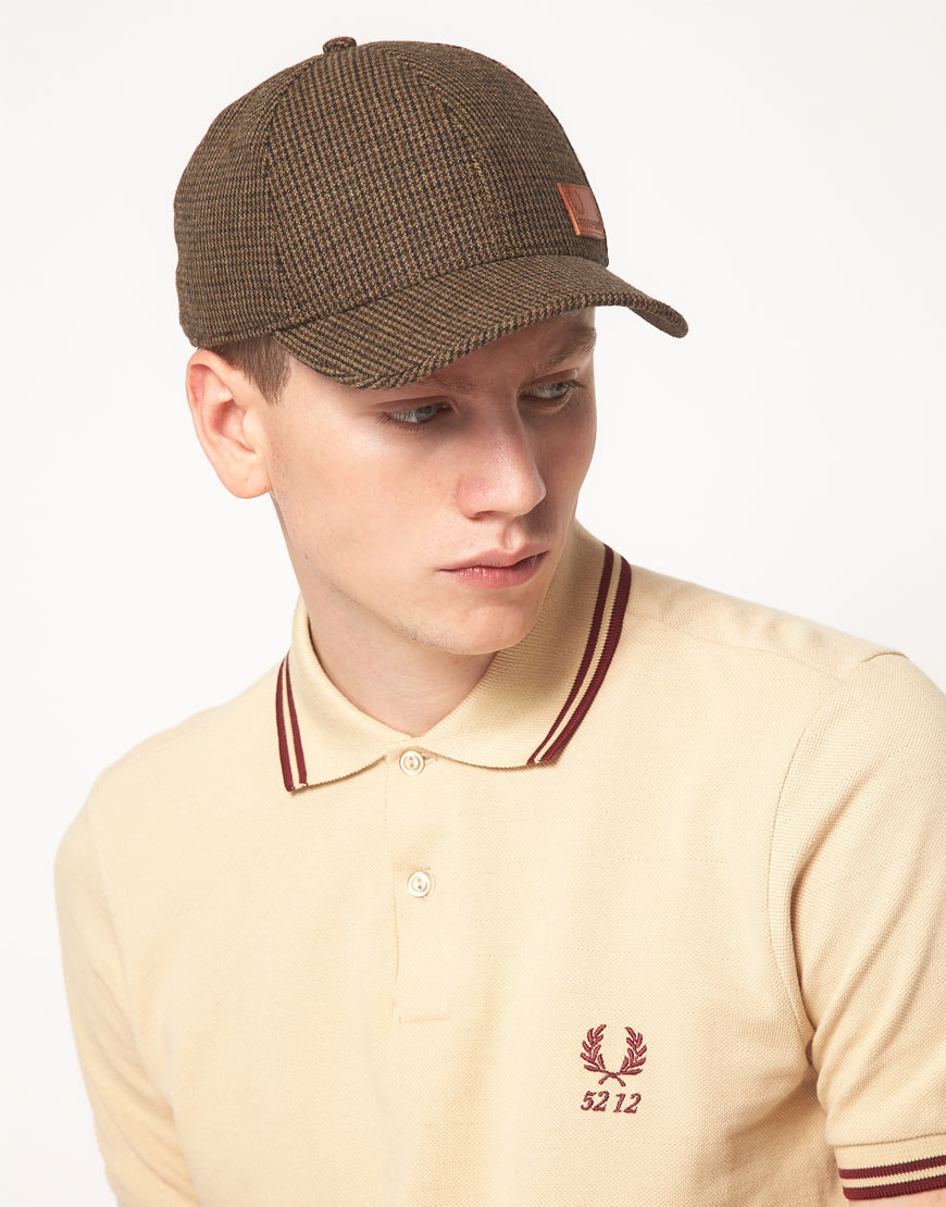 fred perry tweed flat cap