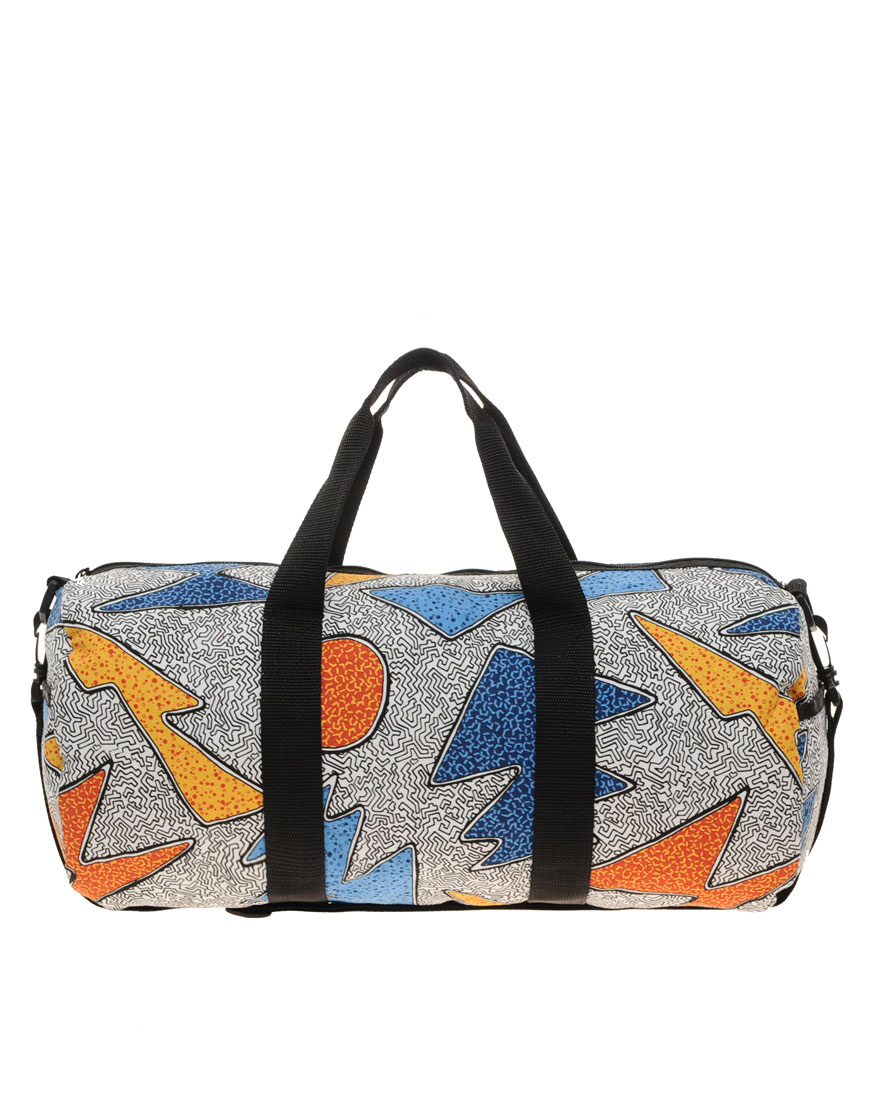 Lyst - Asos Asos Barrel Bag with All Over Print in White for Men
