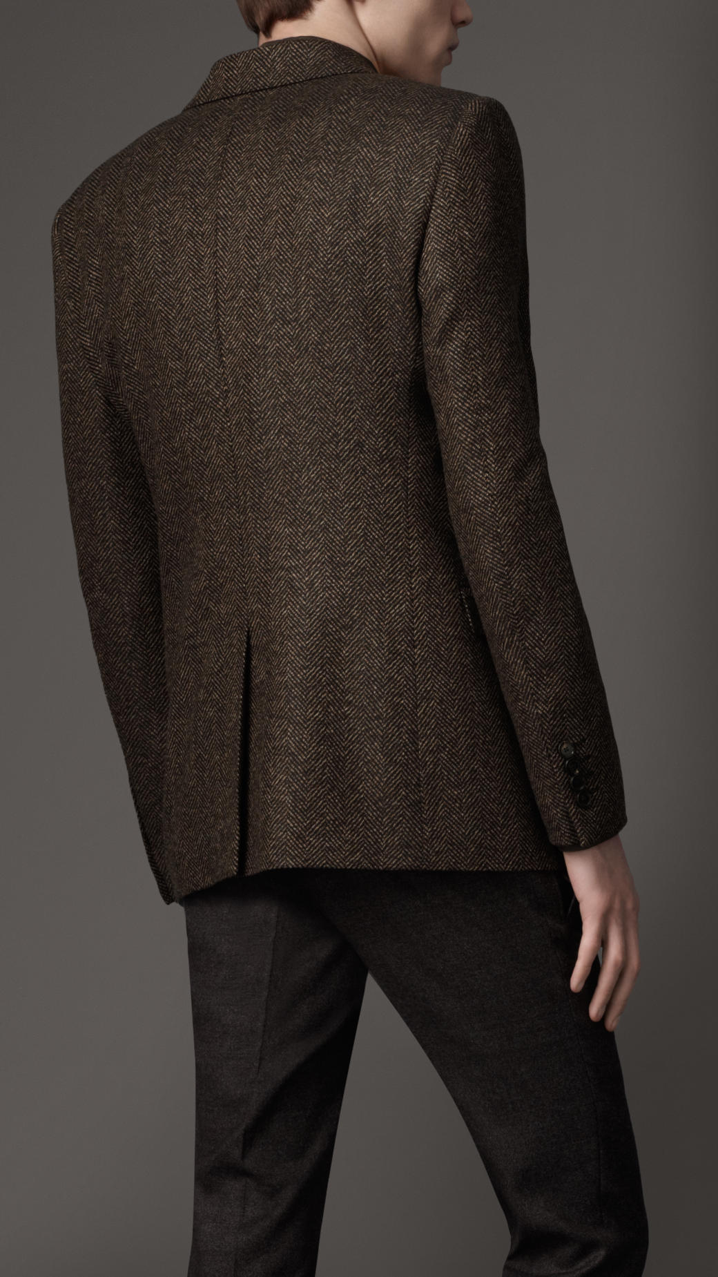 Burberry Slim Fit Tweed Jacket in Brown for Men Lyst