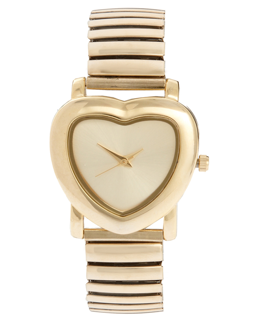 River island Heart Watch in Metallic Lyst
