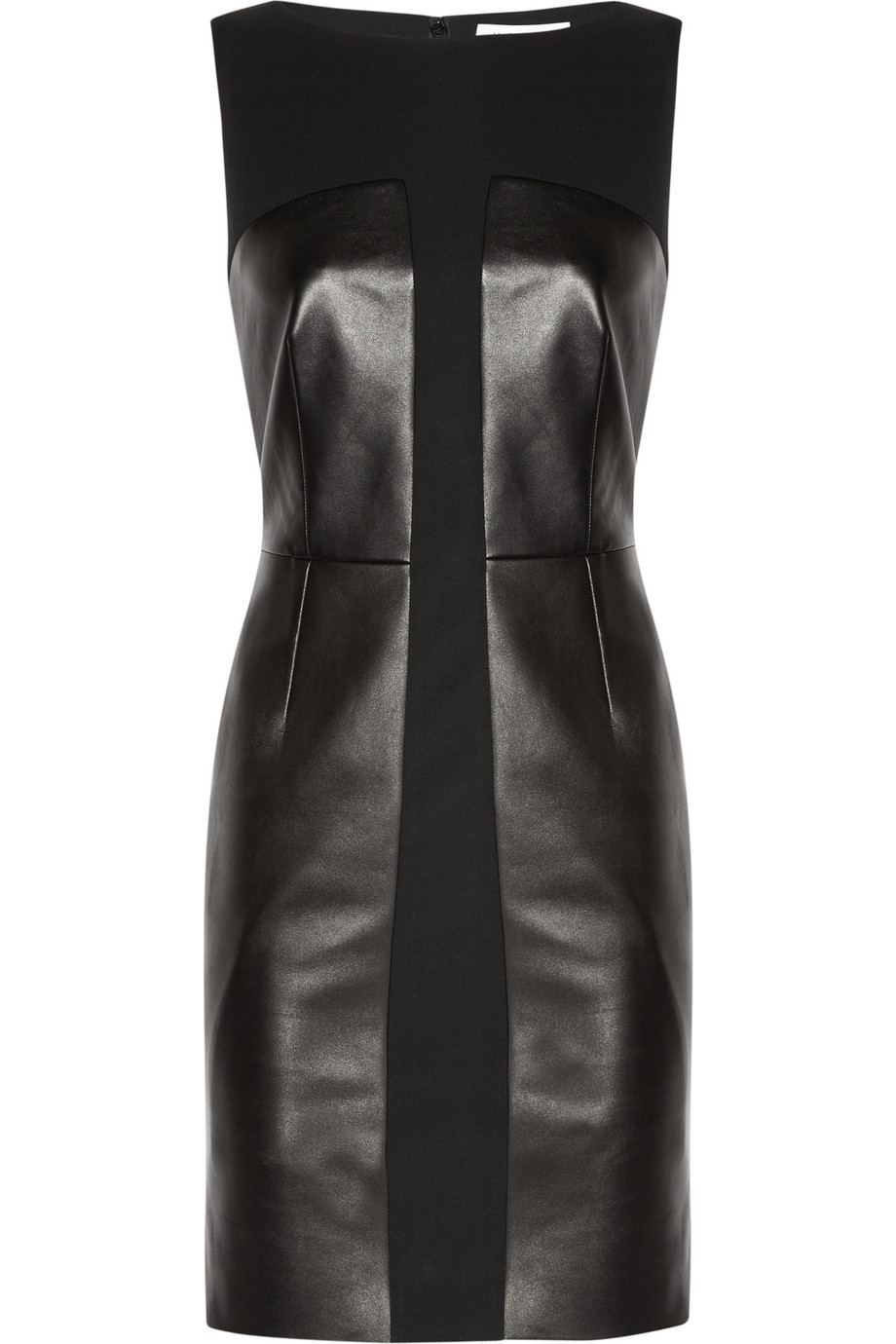 dress with leather