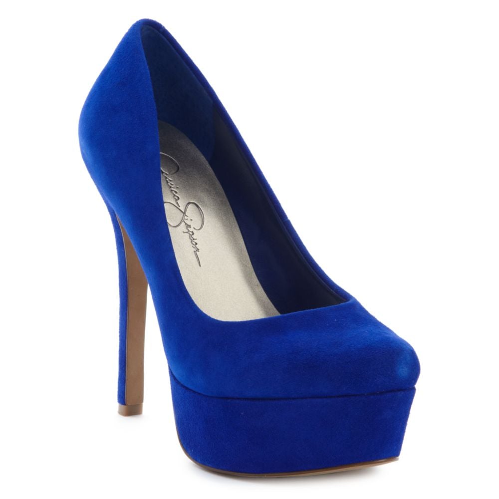 Jessica Simpson Waleo Platform Pumps In Blue Violet Suede Blue Lyst