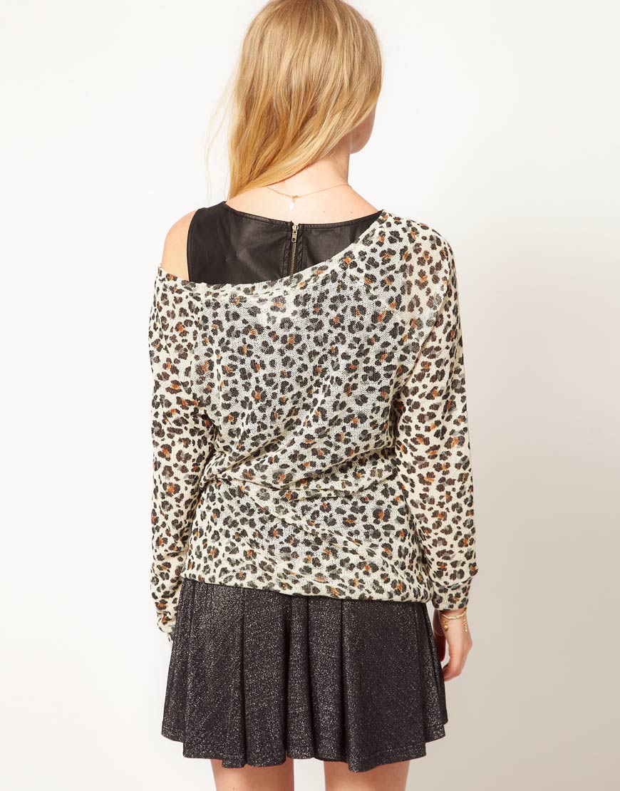 leopard print jumper womens