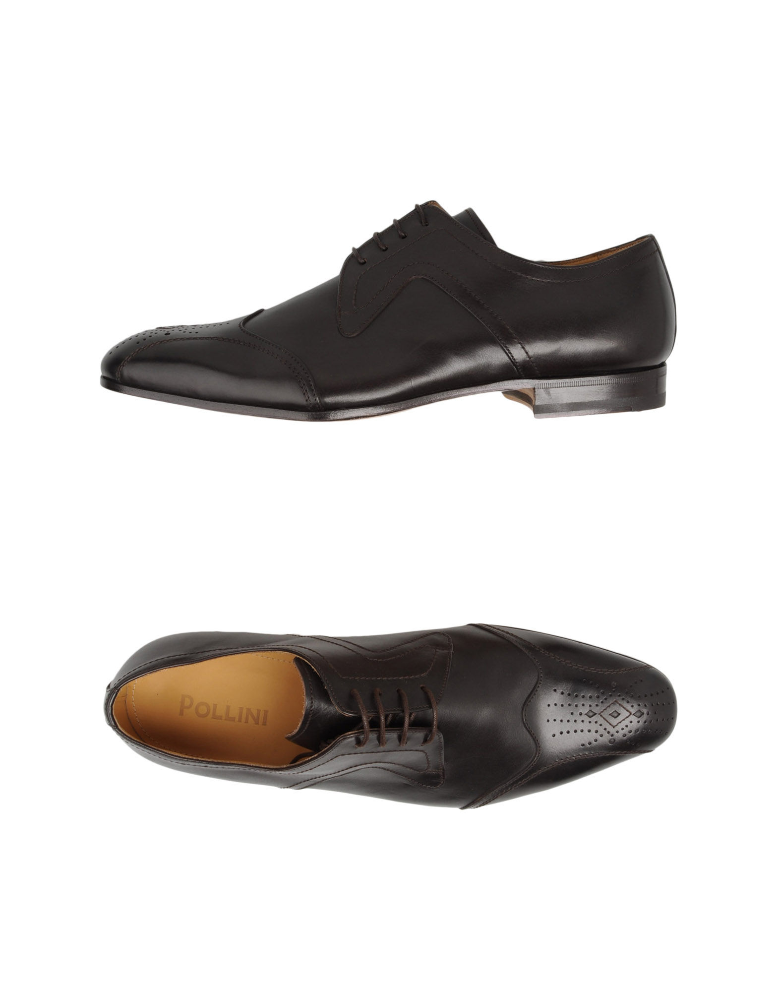 Pollini Laced Shoes in Black for Men (brown) | Lyst