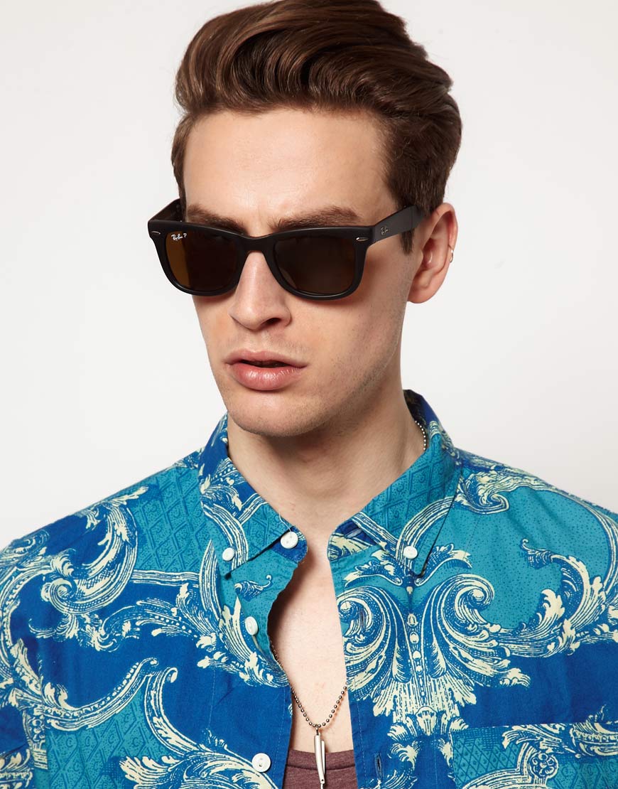 ray ban polarised folding sunglasses