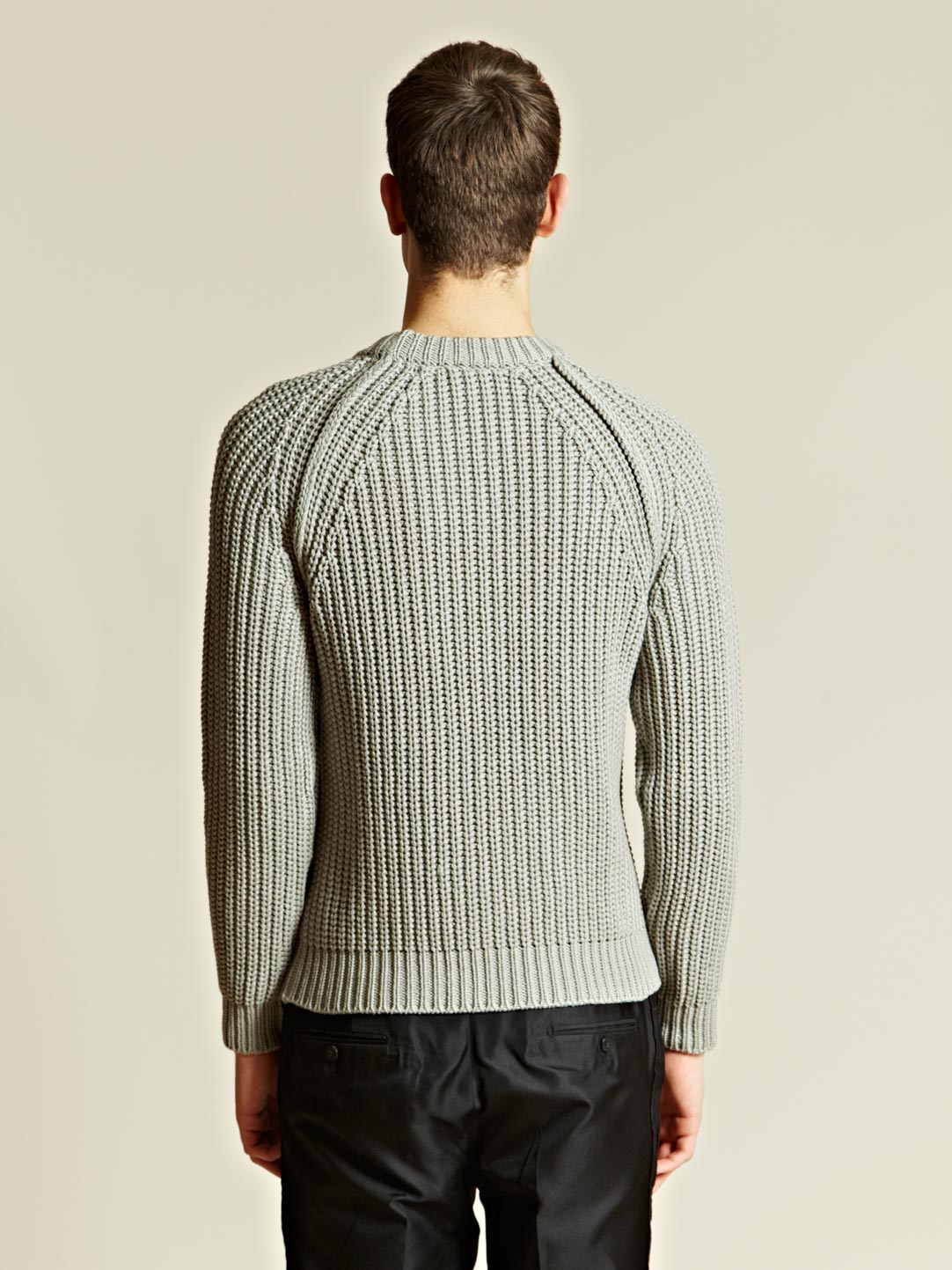 Lanvin Lanvin Mens Knitted Rib Jumper in Grey (Gray) for Men - Lyst