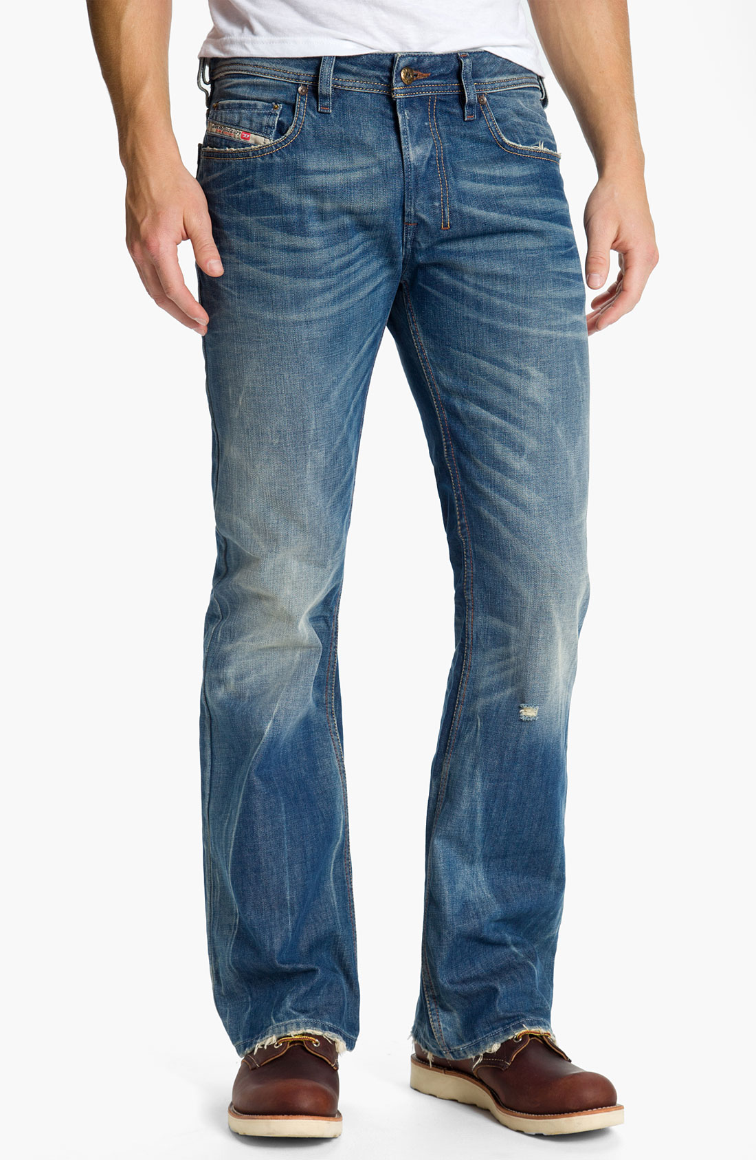 Diesel Zathan Bootcut Jeans in Blue for Men (0802e) | Lyst