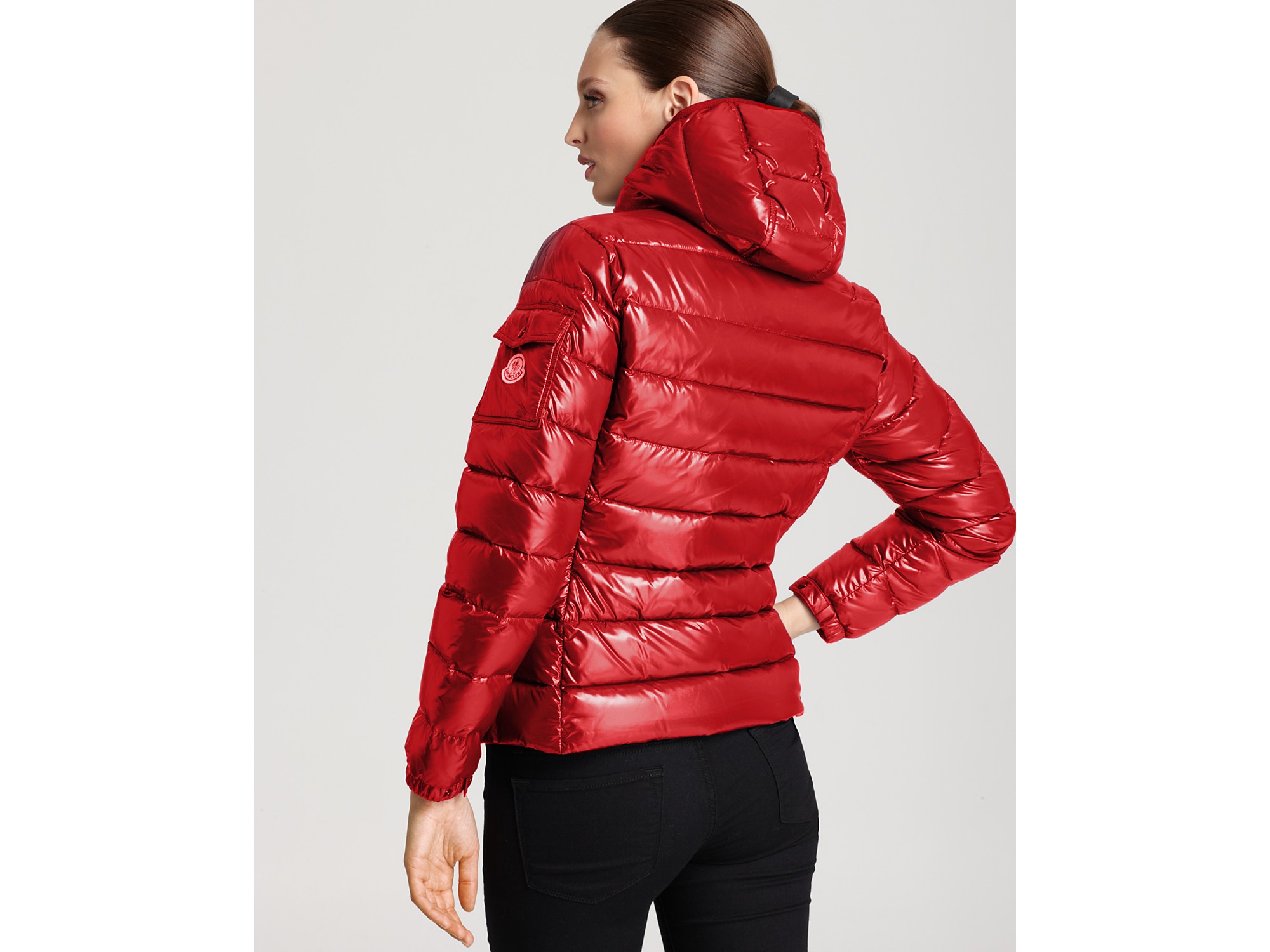 Moncler Bady Lacquer Hooded Short Down 