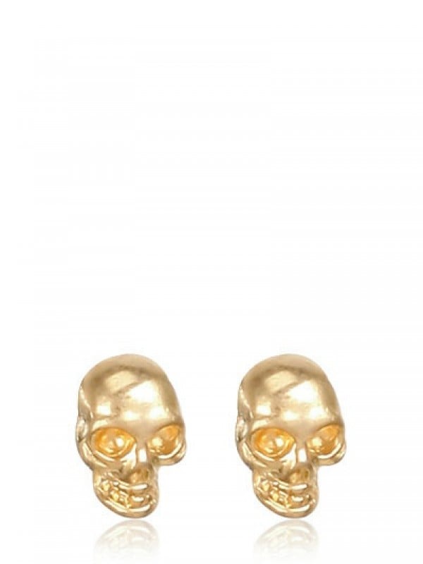 Lyst - Alexander Mcqueen Skull Earrings in Metallic