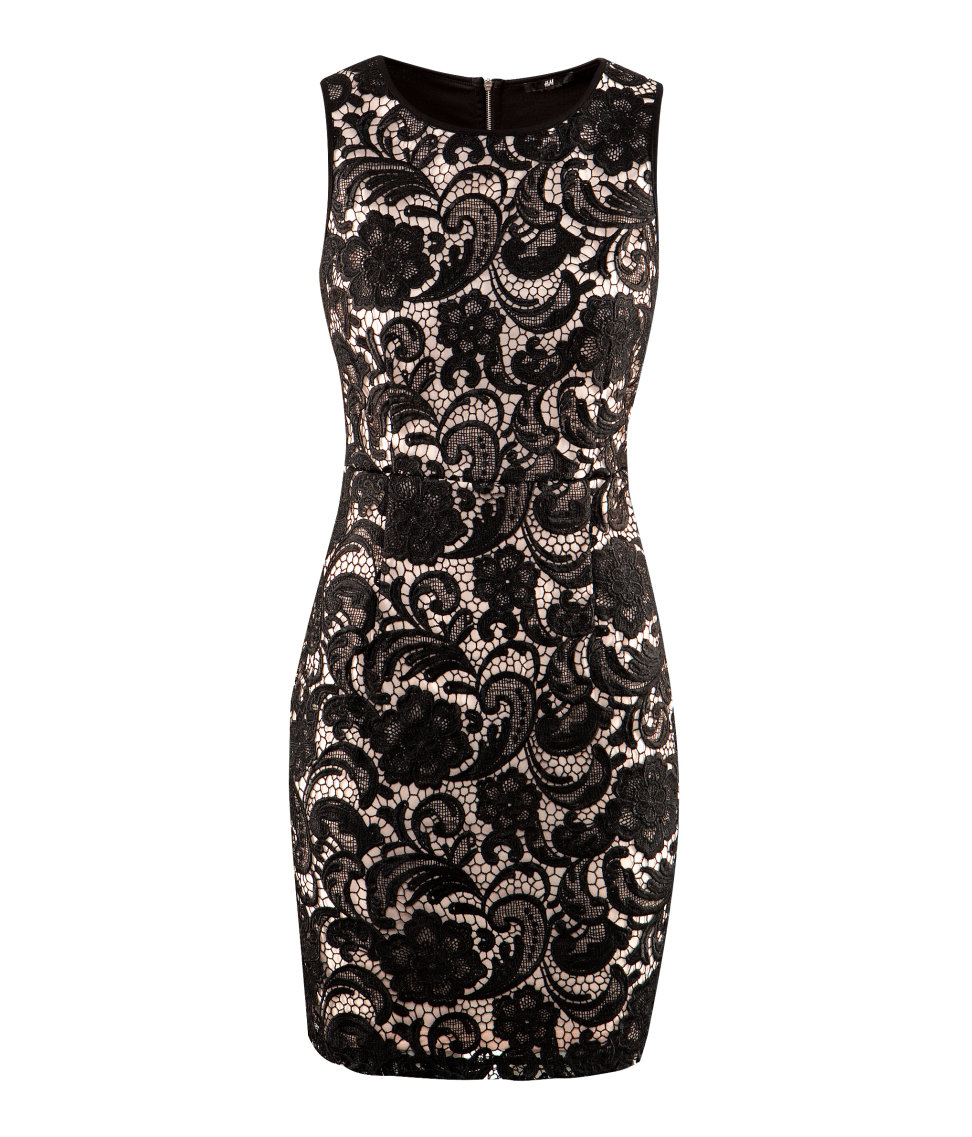 Lyst H&m Asymmetric Dress in Black