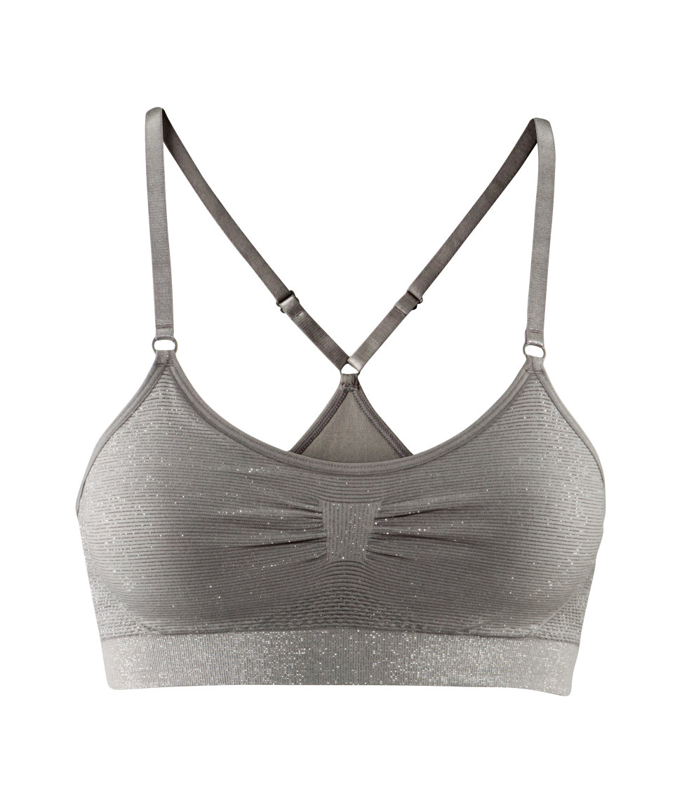 gray sports bra