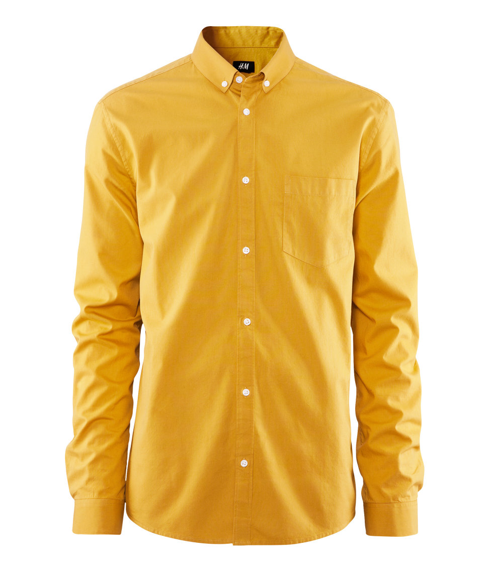 H&M Shirt in Yellow for Men | Lyst