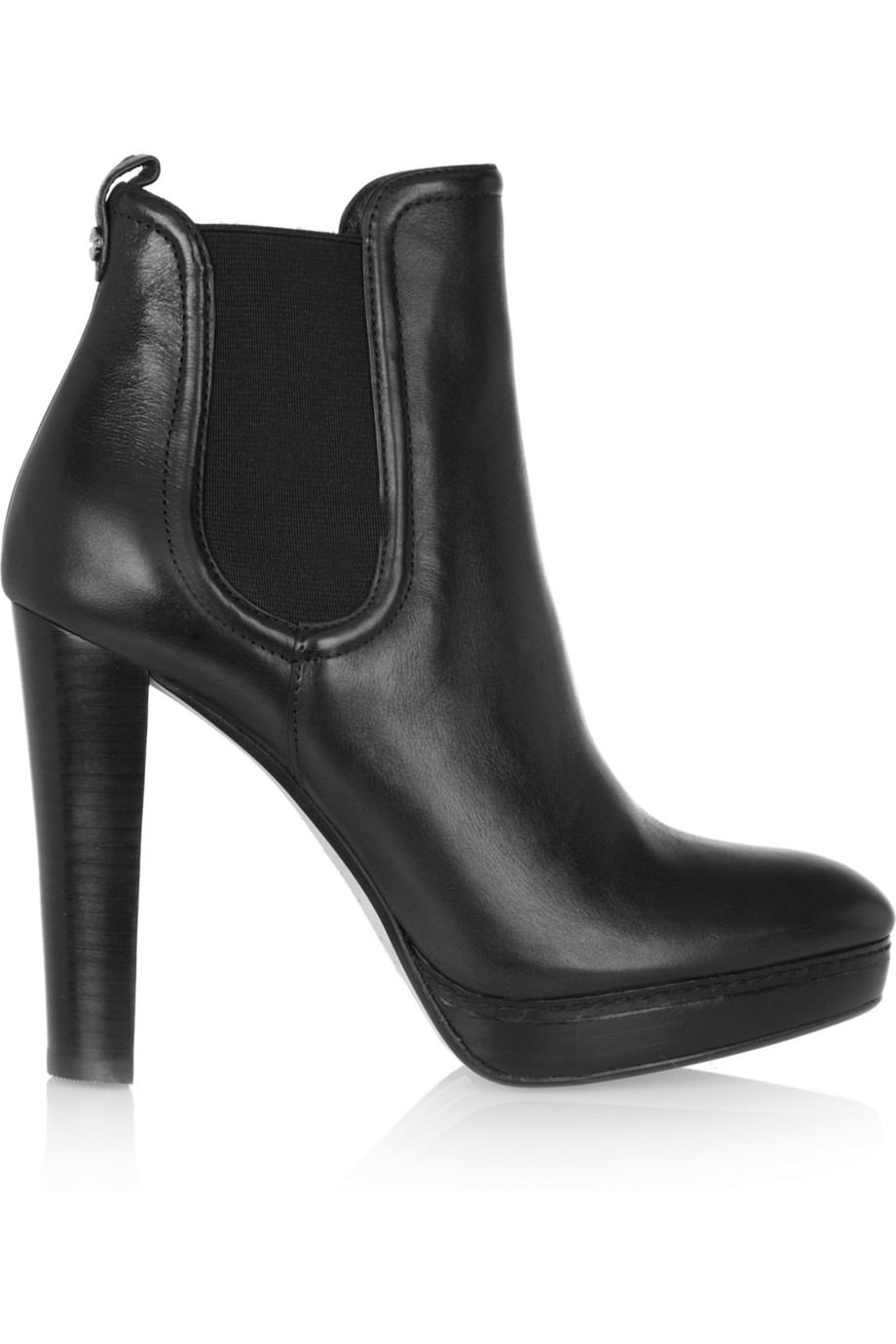 Kors by michael kors Egan Elasticated Leather Ankle Boots in Black | Lyst