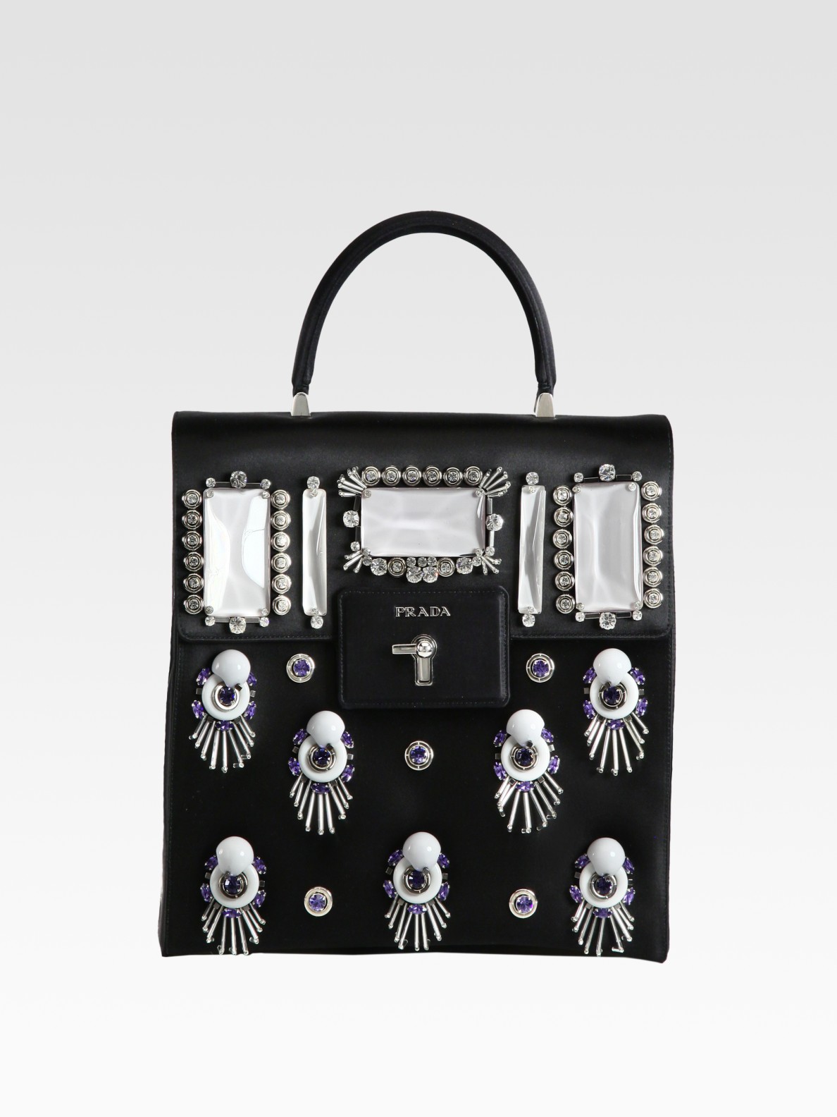 parada bag - Prada Raso Ricamo Satin Top Handle Bag in Black | Lyst parada bag - Prada Raso Ricamo Satin Top Handle Bag in Black | Lyst