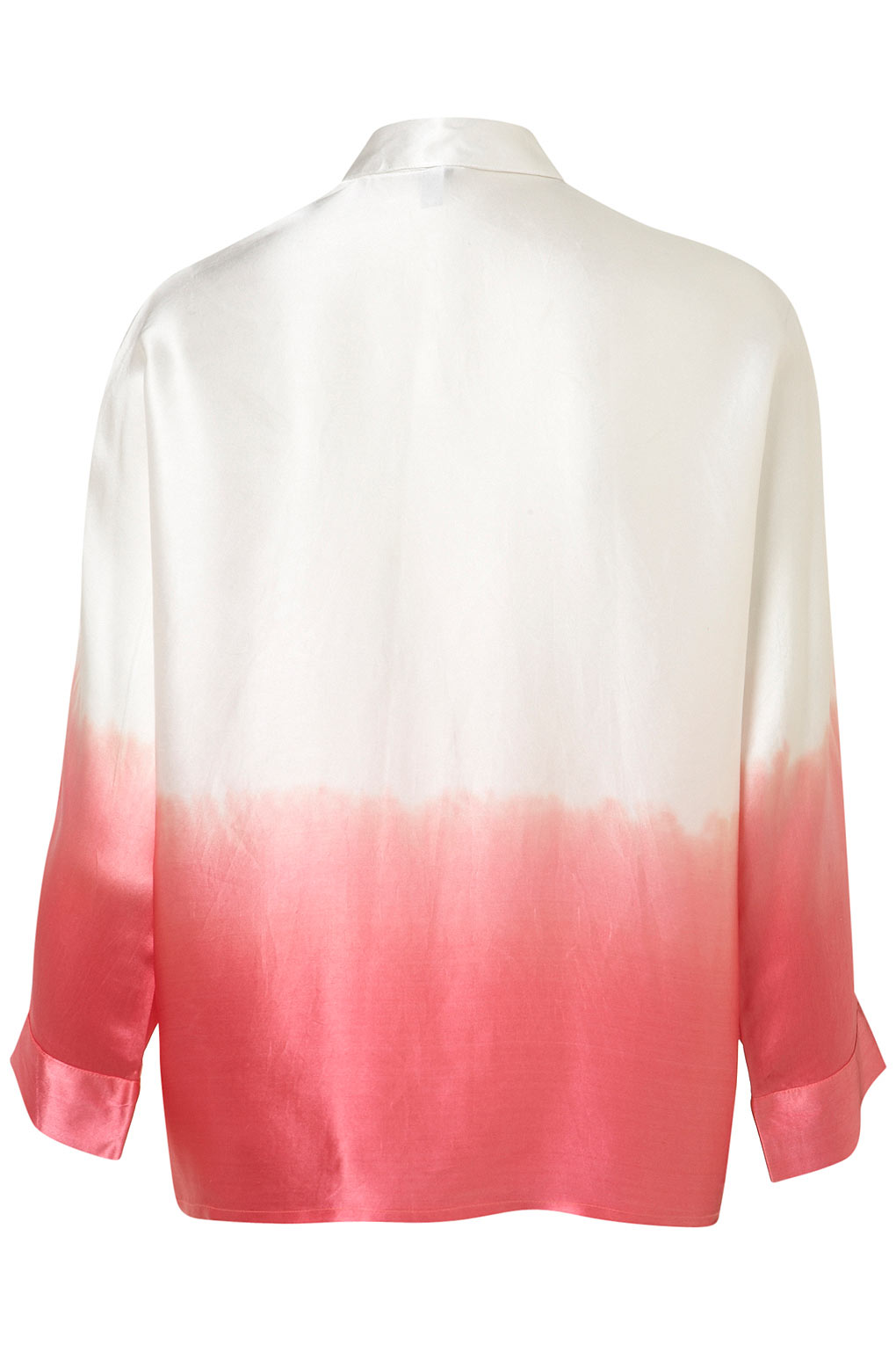 Lyst - Topshop Premium Ombre Silk Shirt in Pink