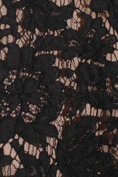 Valentino Cottonblend Lace Skirt in Black | Lyst