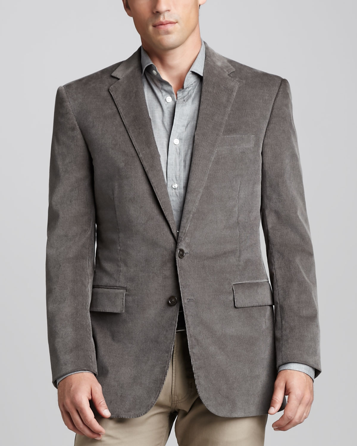 Lyst - Ralph Lauren Black Label Corduroy Sport Coat in Gray for Men