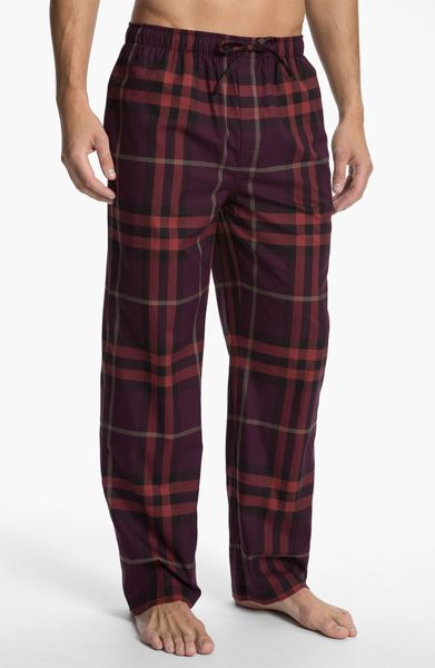 Burberry Check Pajama Pants in Brown for Men (elderberry) | Lyst