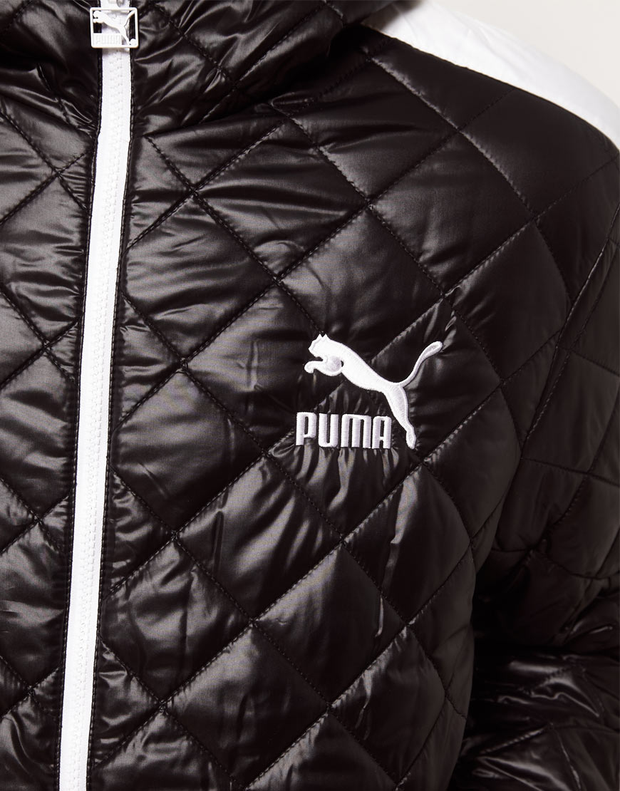 puma black quilted jacket