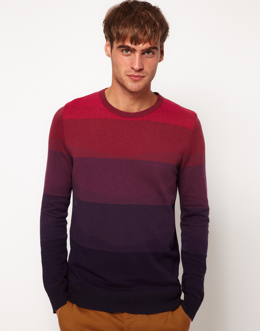 Lyst River Island Jumper with Multi Stripe in Purple for Men