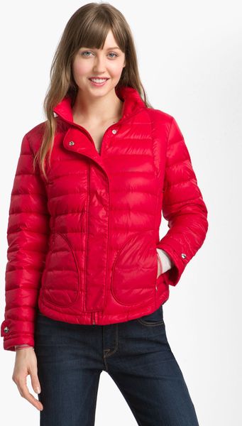Calvin Klein Packable Down Jacket in Red (crimson) | Lyst