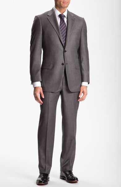 Hickey Freeman Wool Suit in Gray for Men (grey) | Lyst
