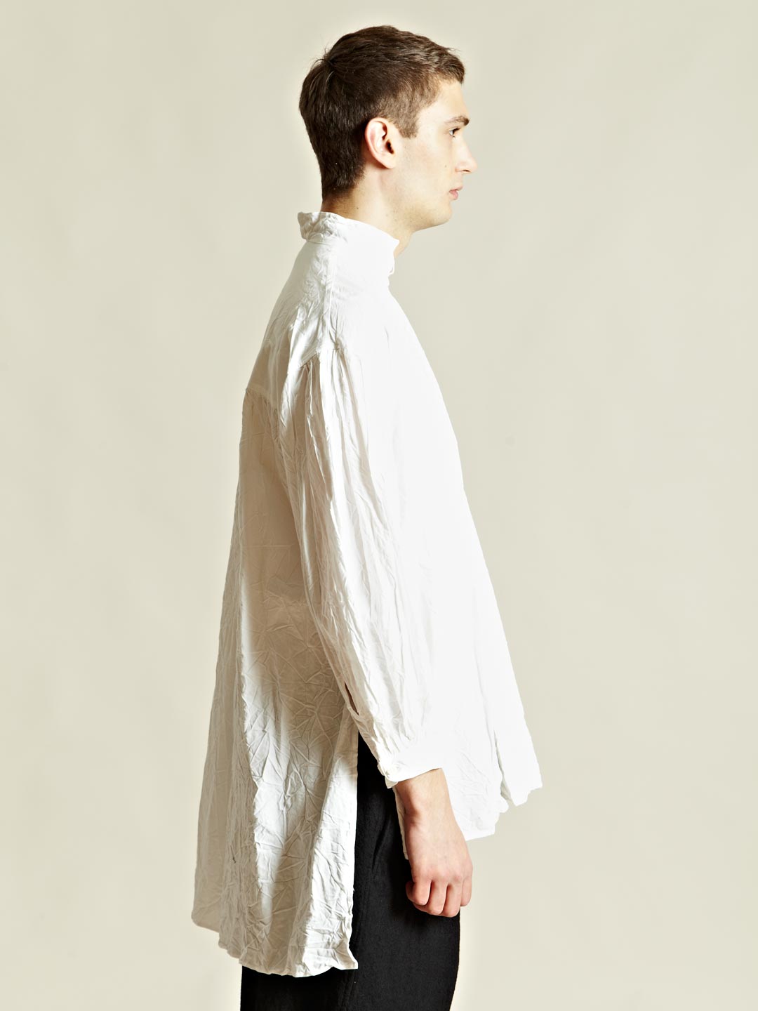 Yohji Yamamoto Gather Shrunk Shirt in White for Men - Lyst
