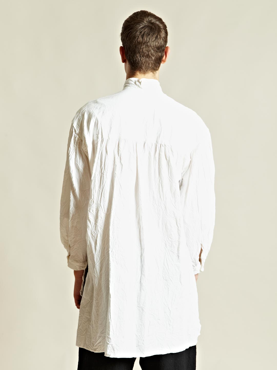Yohji Yamamoto Gather Shrunk Shirt in White for Men - Lyst