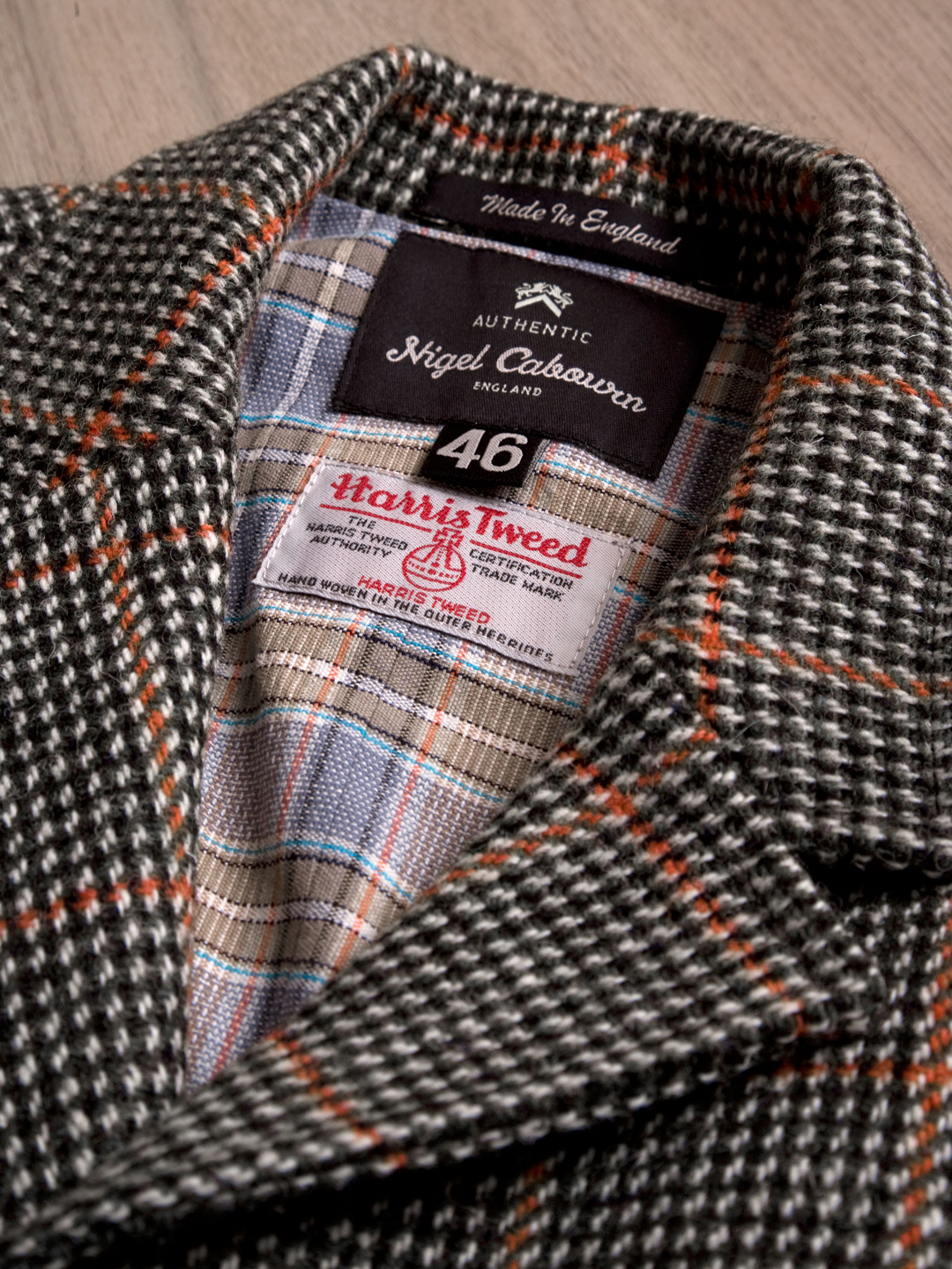 Nigel cabourn Harris Tweed Waistcoat in Orange for Men | Lyst