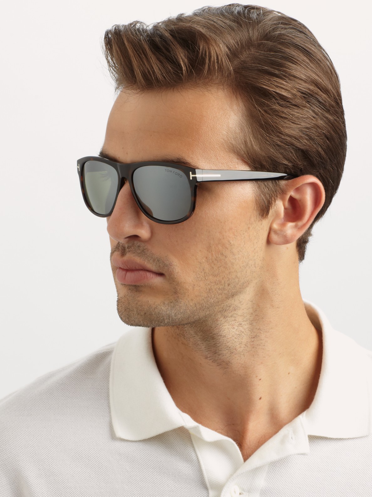 Tom Ford Plastic Wayfarer Sunglasses in Black for Men - Lyst