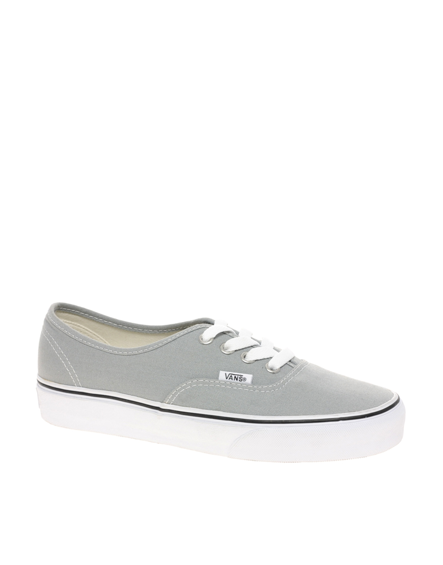 vans classic authentic grey womens trainers