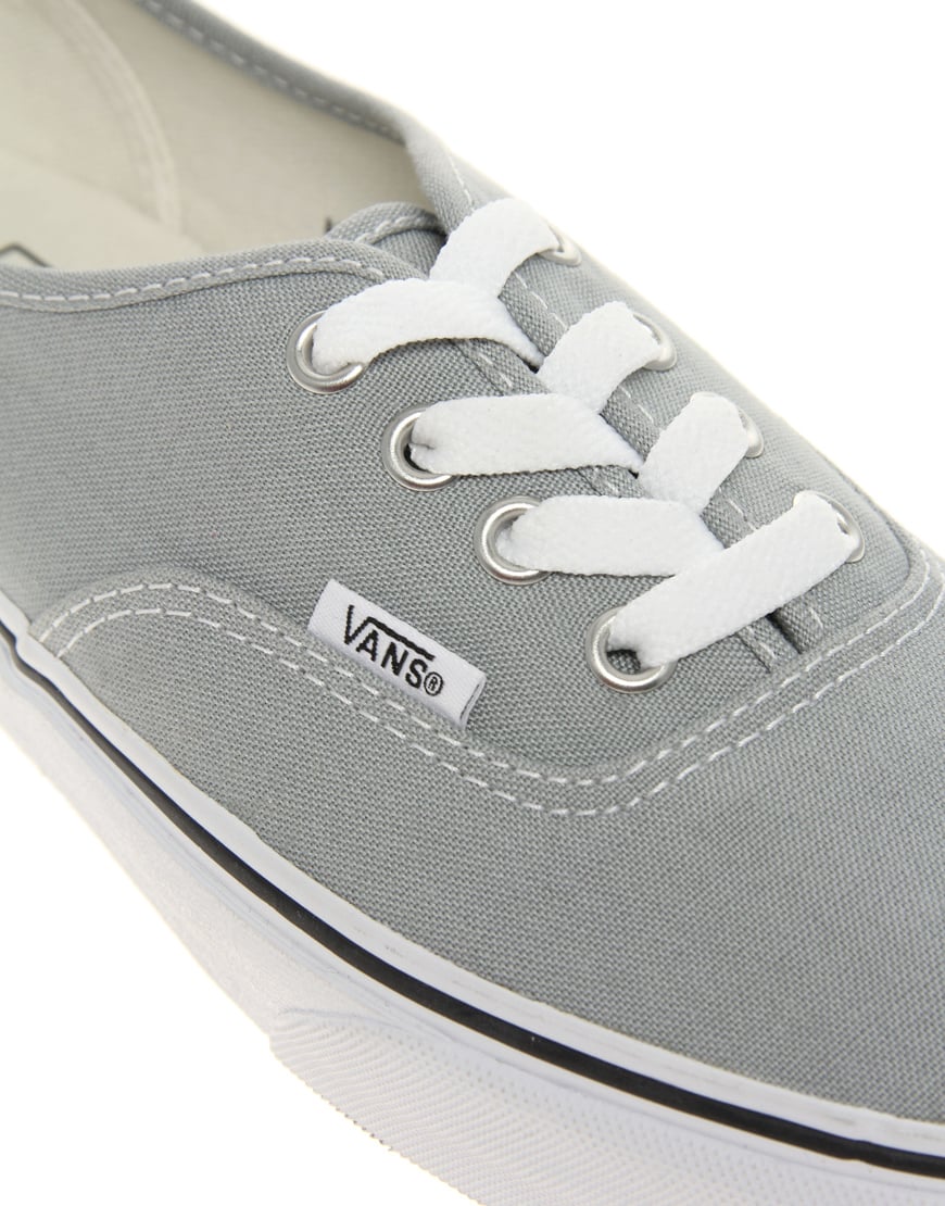 vans classic authentic grey womens trainers