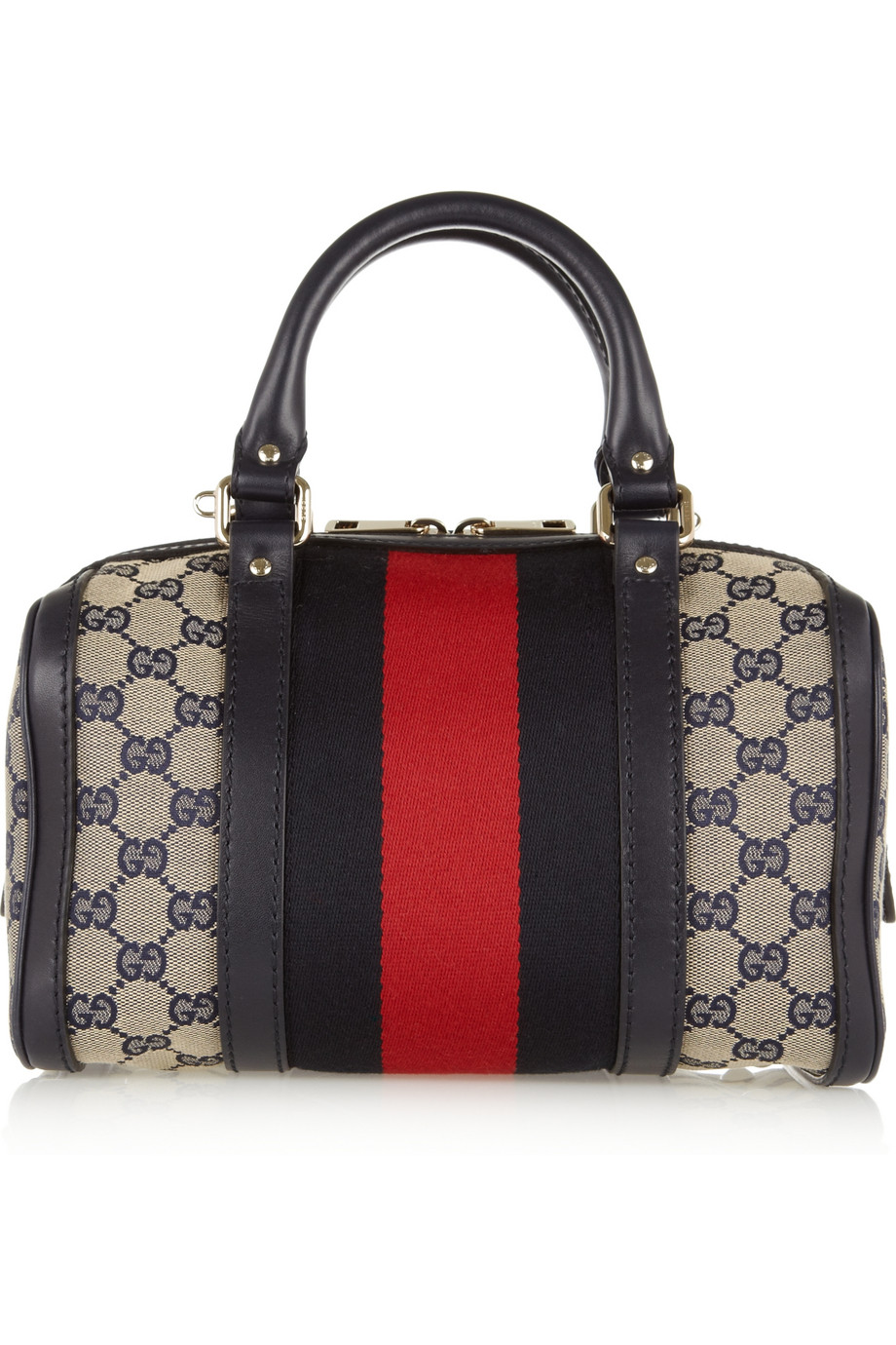 Gucci Vintage  Gg Canvas Mini Bowling Bag in Gray Lyst