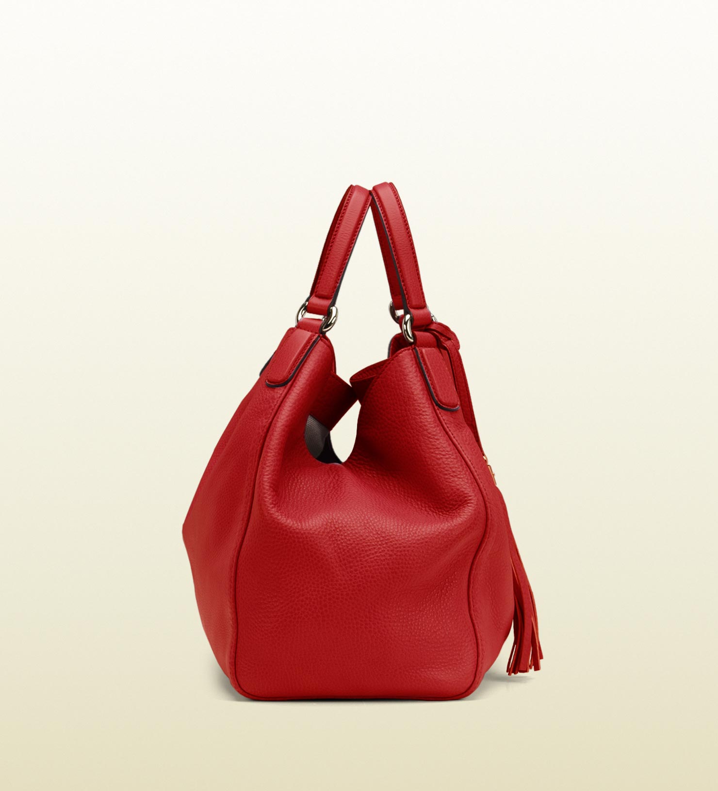 Lyst - Gucci Soho Leather Shoulder Bag in Red