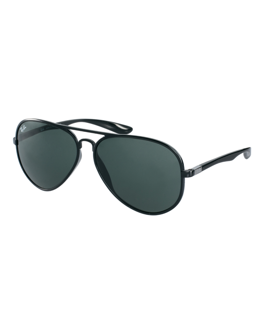RayBan Aviator Sunglasses in Black for Men Lyst