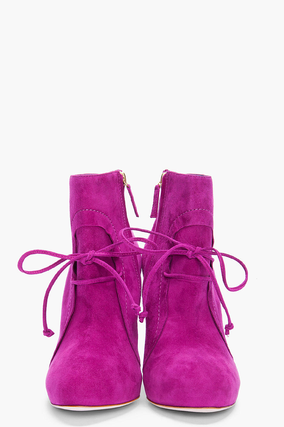 Rupert Sanderson Fuchsia Osprey Suede Ankle Boots in Pink - Lyst