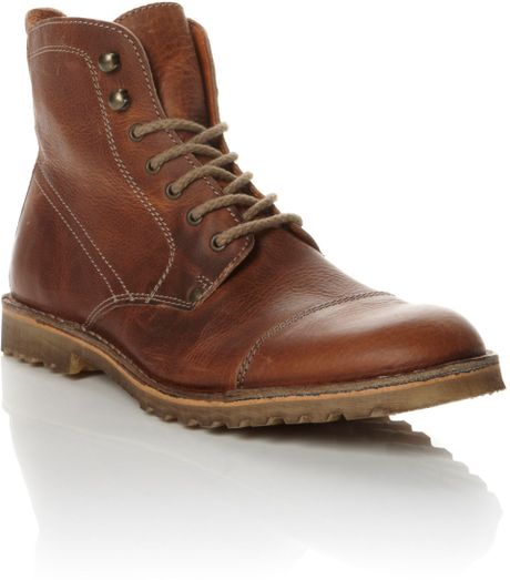 Dune Cobbler Leather Brogue Boots in Brown for Men (tan) | Lyst