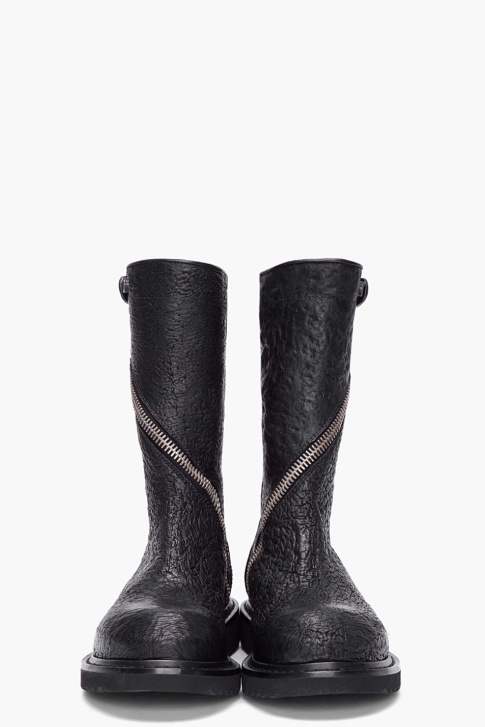 rick owens spiral zip boots
