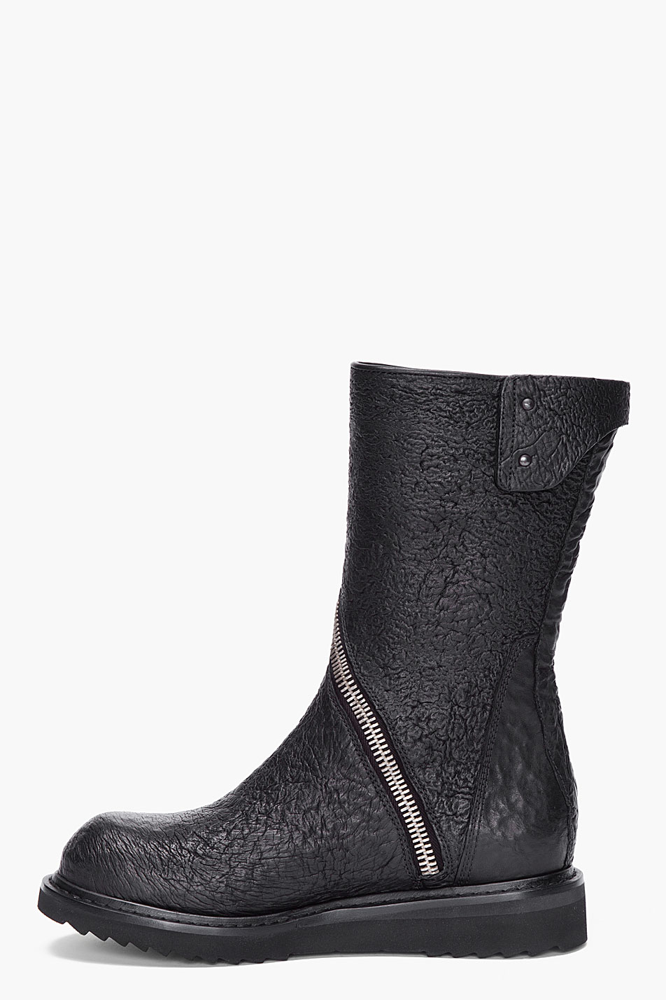 rick owens spiral zip boots