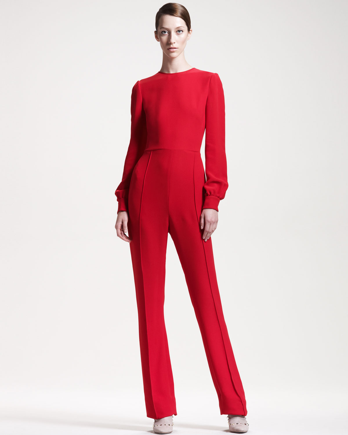 valentino red jumpsuit