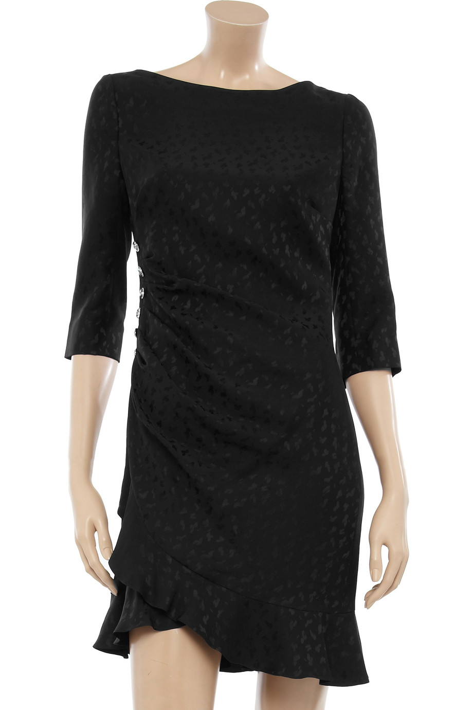 Lyst Azzaro Jillian Silk Jacquard Dress in Black