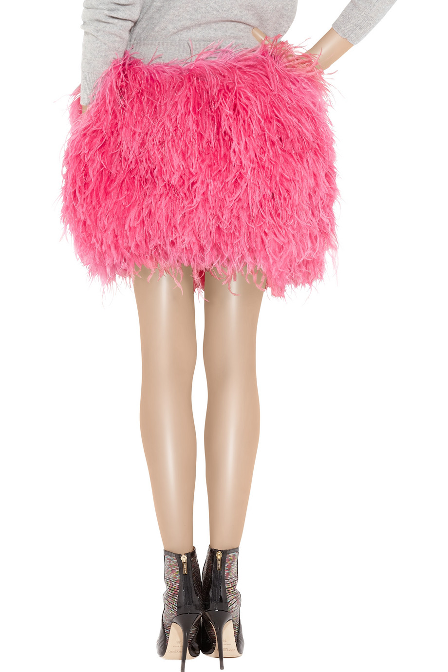 Dolce & Gabbana Ostrich Feather Mini Skirt in Fuchsia (Purple) - Lyst