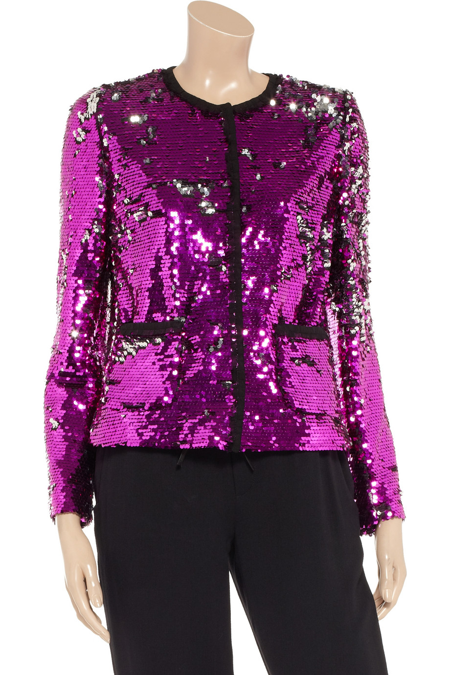 Dolce & Gabbana Sequined Jacket in Black (Purple) Lyst