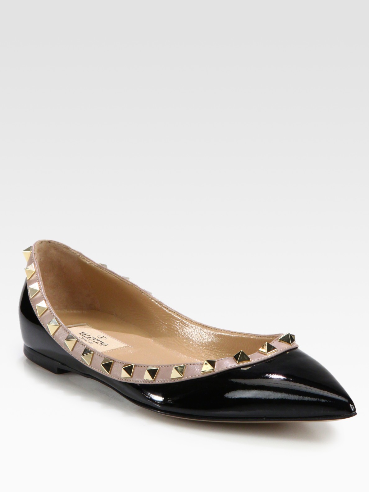 valentino patent flats