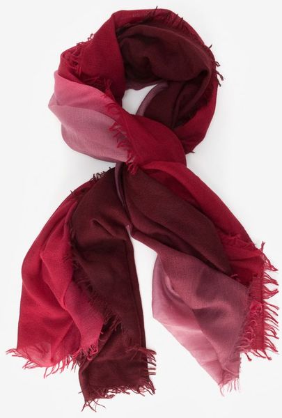 Bajra Preorder Wool Silk Gauze Ombre Square Scarf in Red | Lyst
