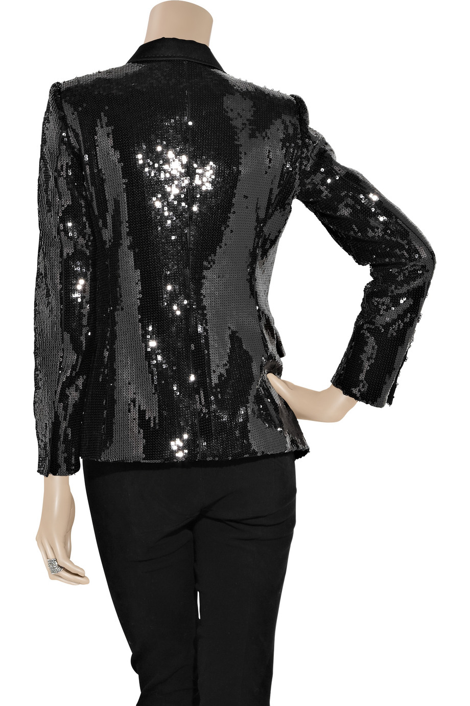 sequin tuxedo jacket womens