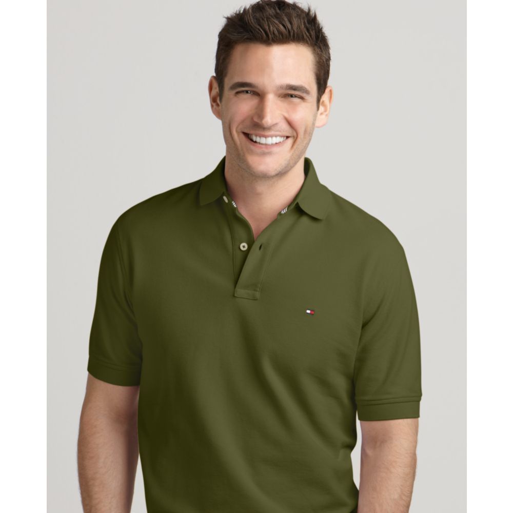 green tommy hilfiger polo shirt