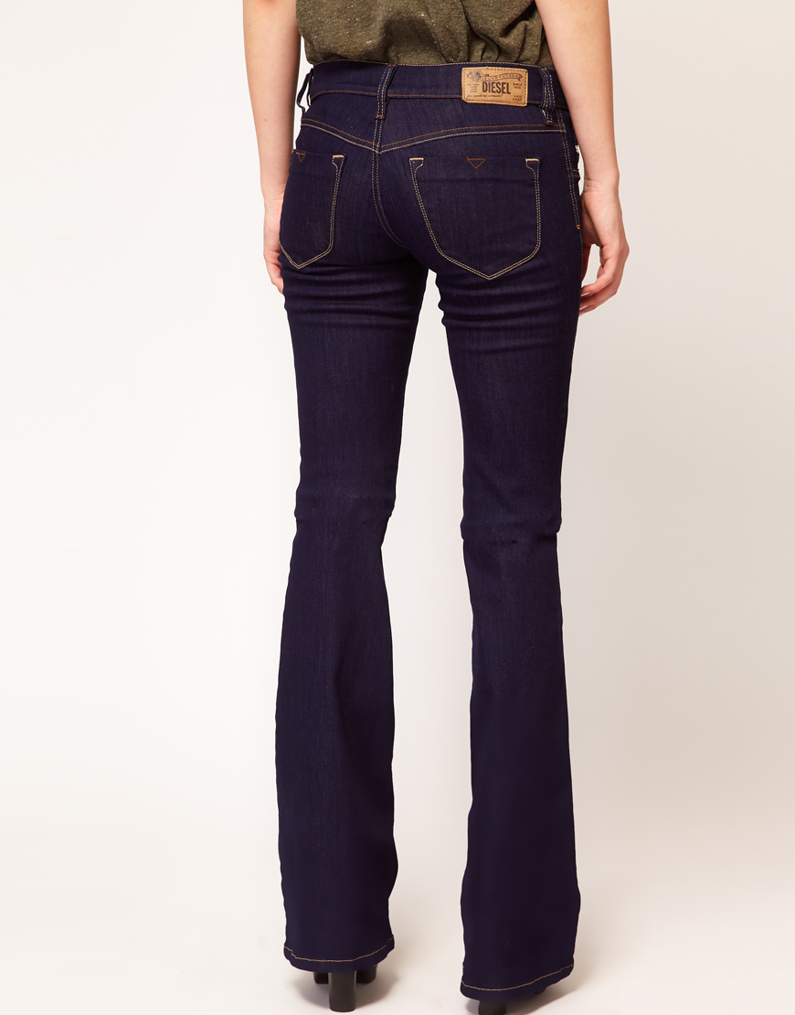 Lyst Diesel Livier Jegging Flared Jeans in Blue
