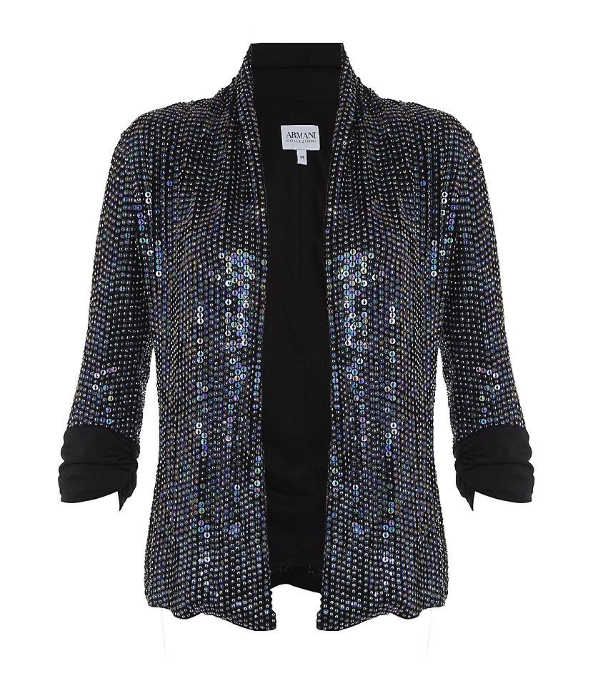 Armani Sequin Jacket in Silver | Lyst