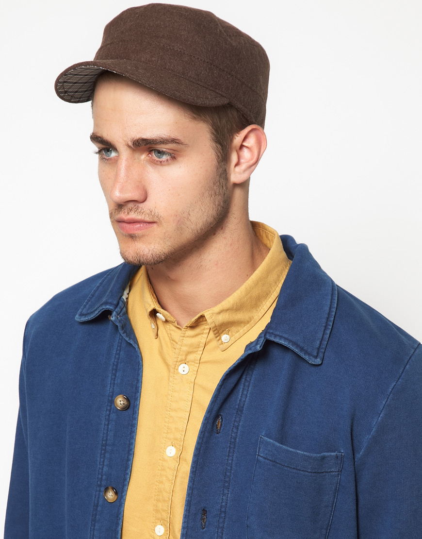 Ben Sherman Military Cap in Brown for Men - Lyst